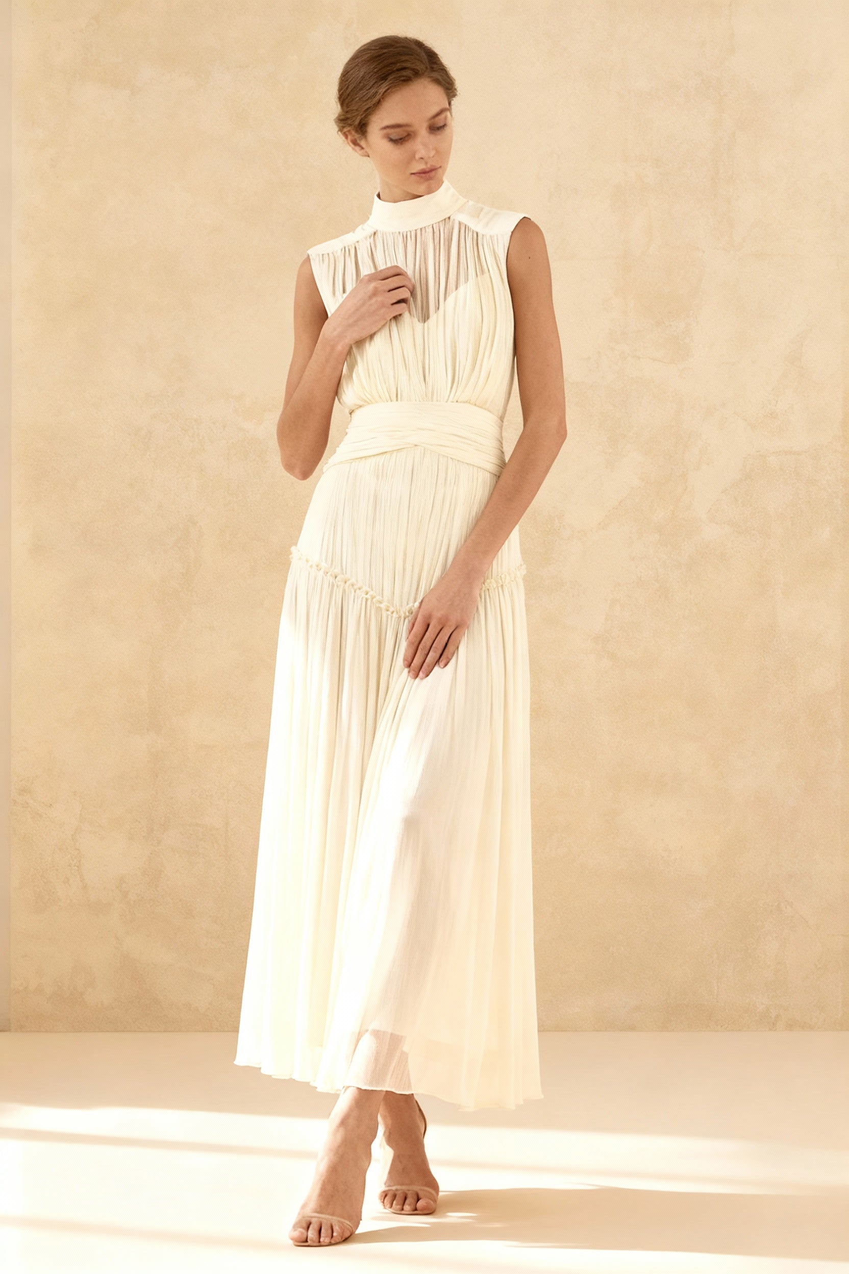 Remarkable Moment High Trendy Neck Maxi Dress