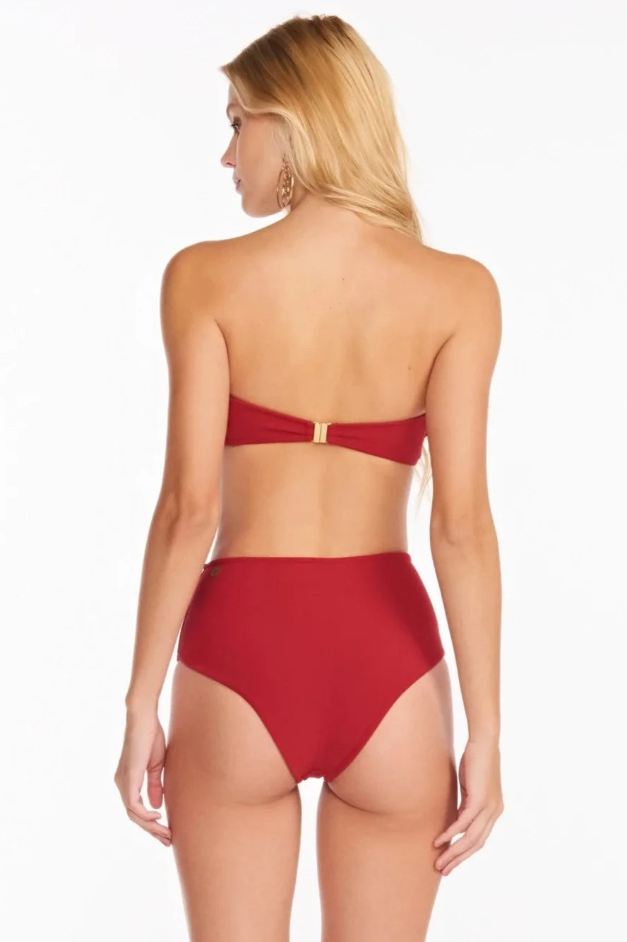 Strapless Striped Bikini Set