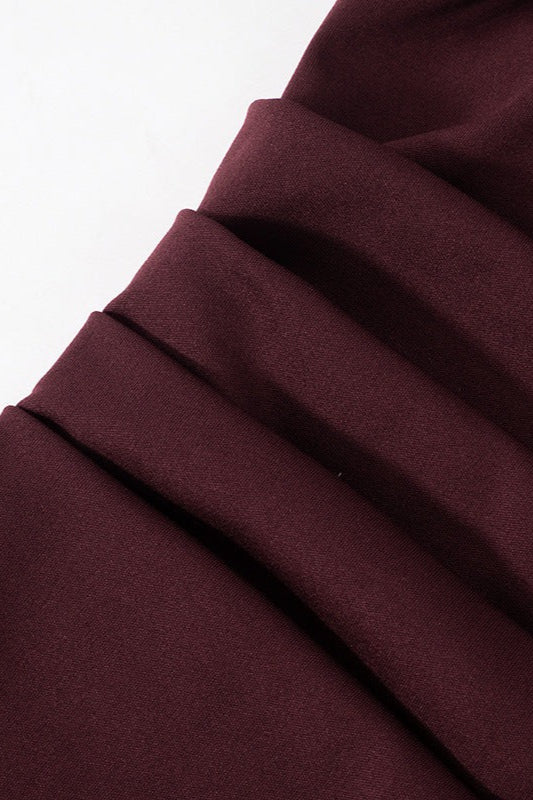 Hudson Maxi Dress With Stole And Gloves Maroon