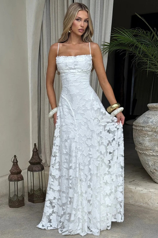 LaceUp Backless Maxi Dress