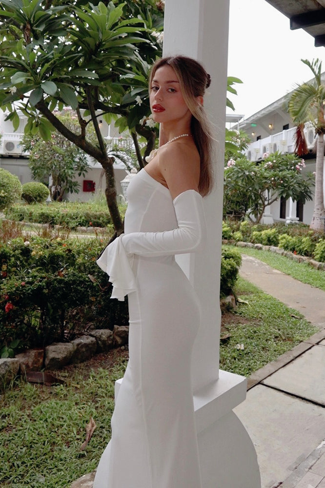 Wrap Style OffShoulder Mermaid Birthday Dress