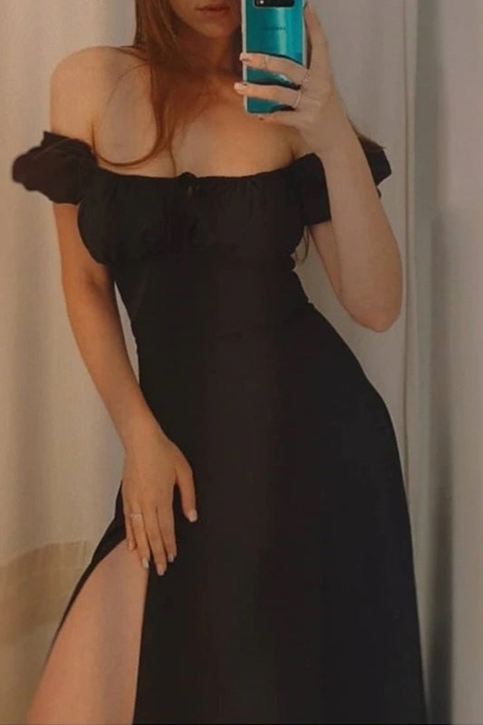 Tie Strap Split Hem Maxi Dress