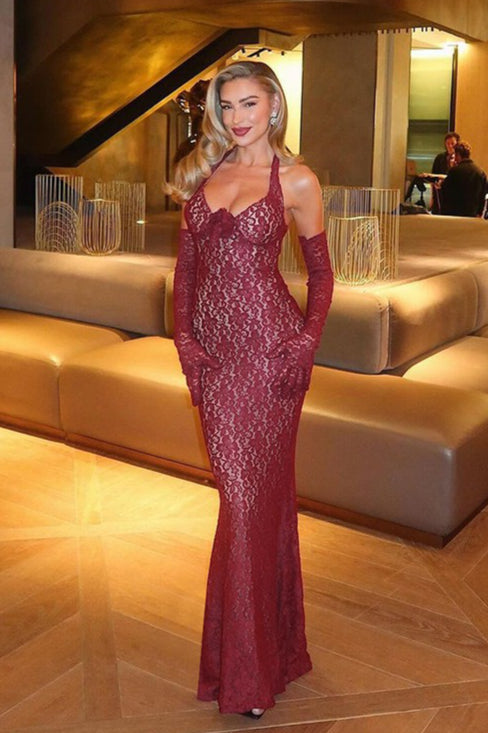 Chic Lace Insert Bodycon Slip Dress