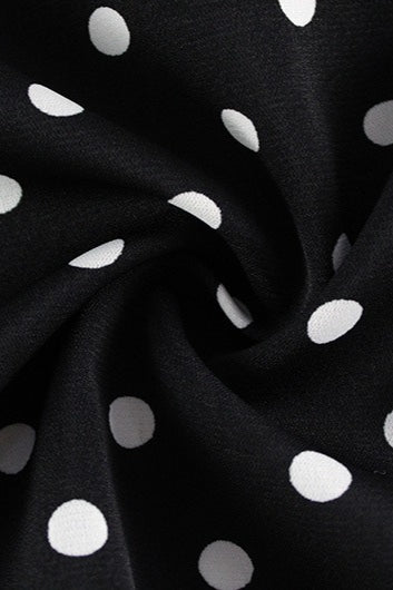 Polka Dot VNeck Puff Sleeve Bodycon Maxi Dress