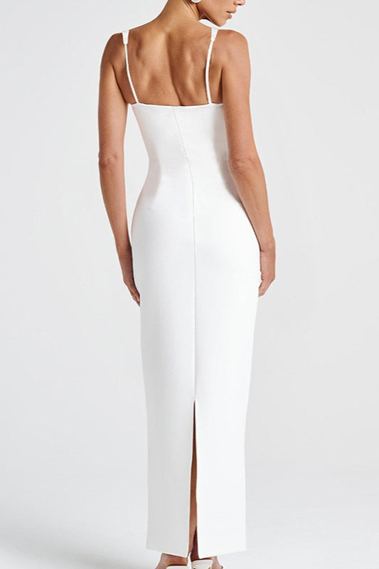 Elegant Pearl Strap Party Dress