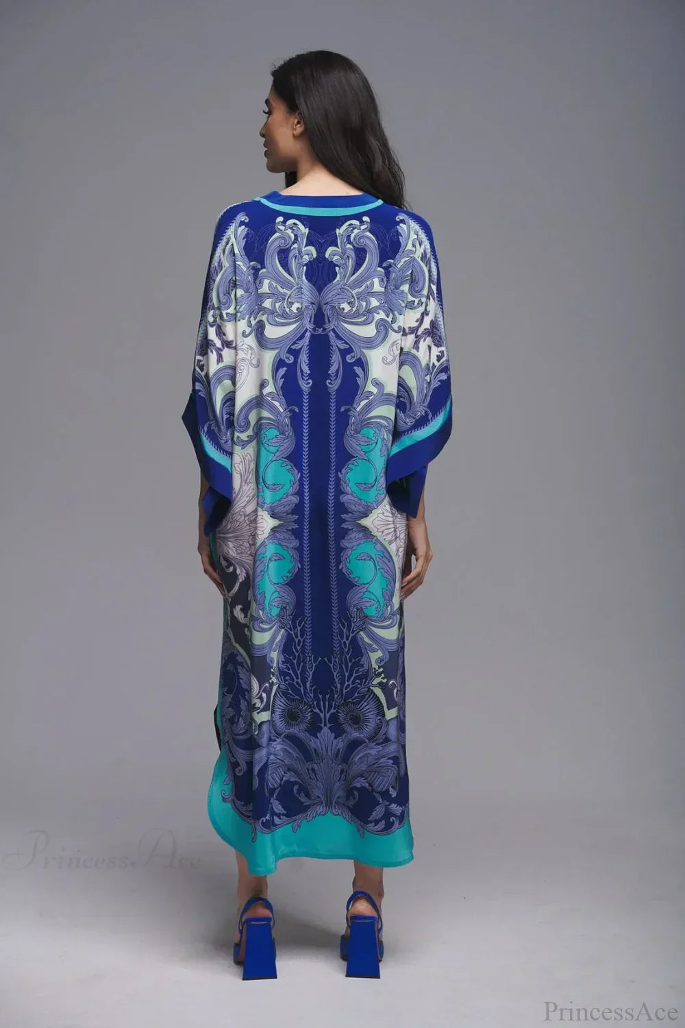 Boho Floral Print Beach Cover Up