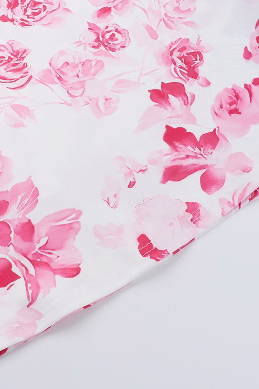 Tweed Style Bodycon Slip Floral Dress