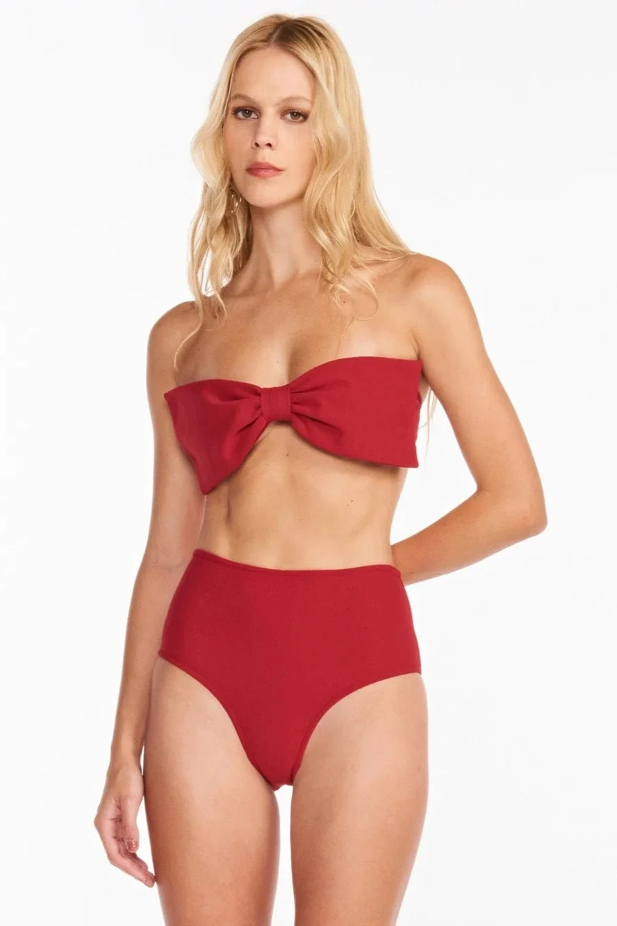 Strapless Striped Bikini Set