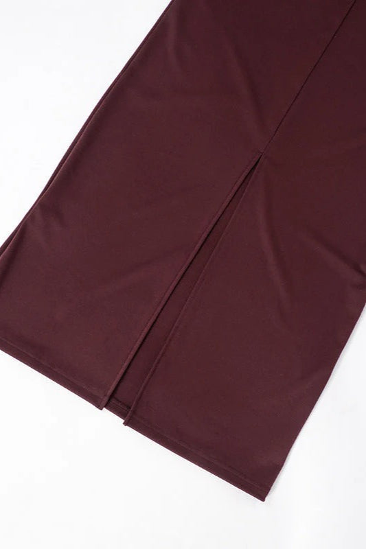 Hudson Maxi Dress With Stole And Gloves  Maroon