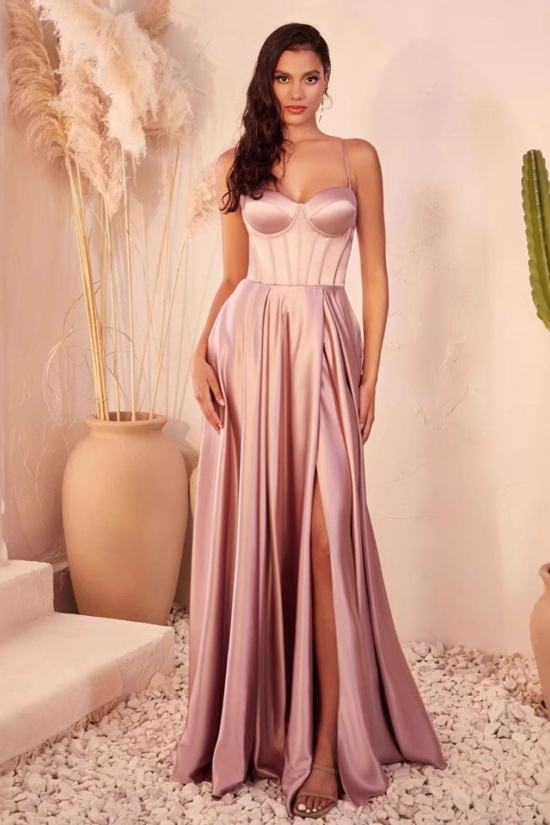 Elegant Strapless Maxi Formal Dress