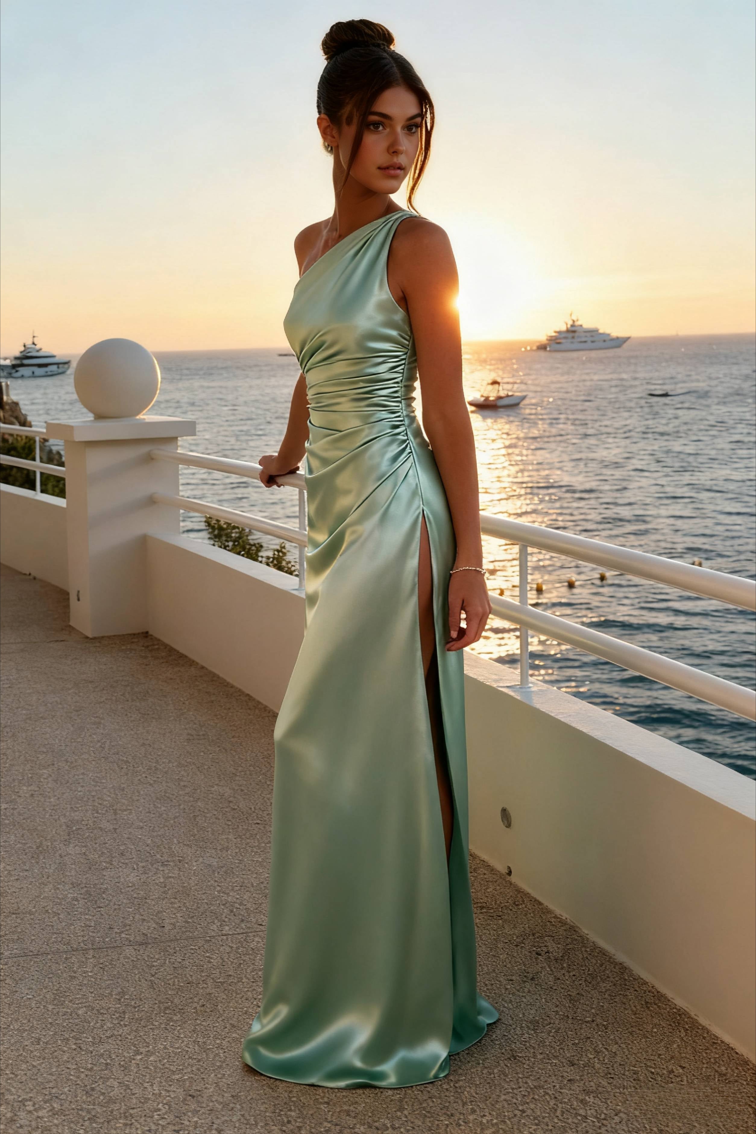 One Shoulder Maxi Dress