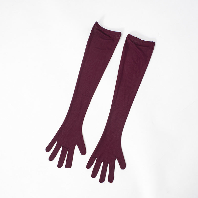 Hudson Maxi Dress With Stole And Gloves  Maroon