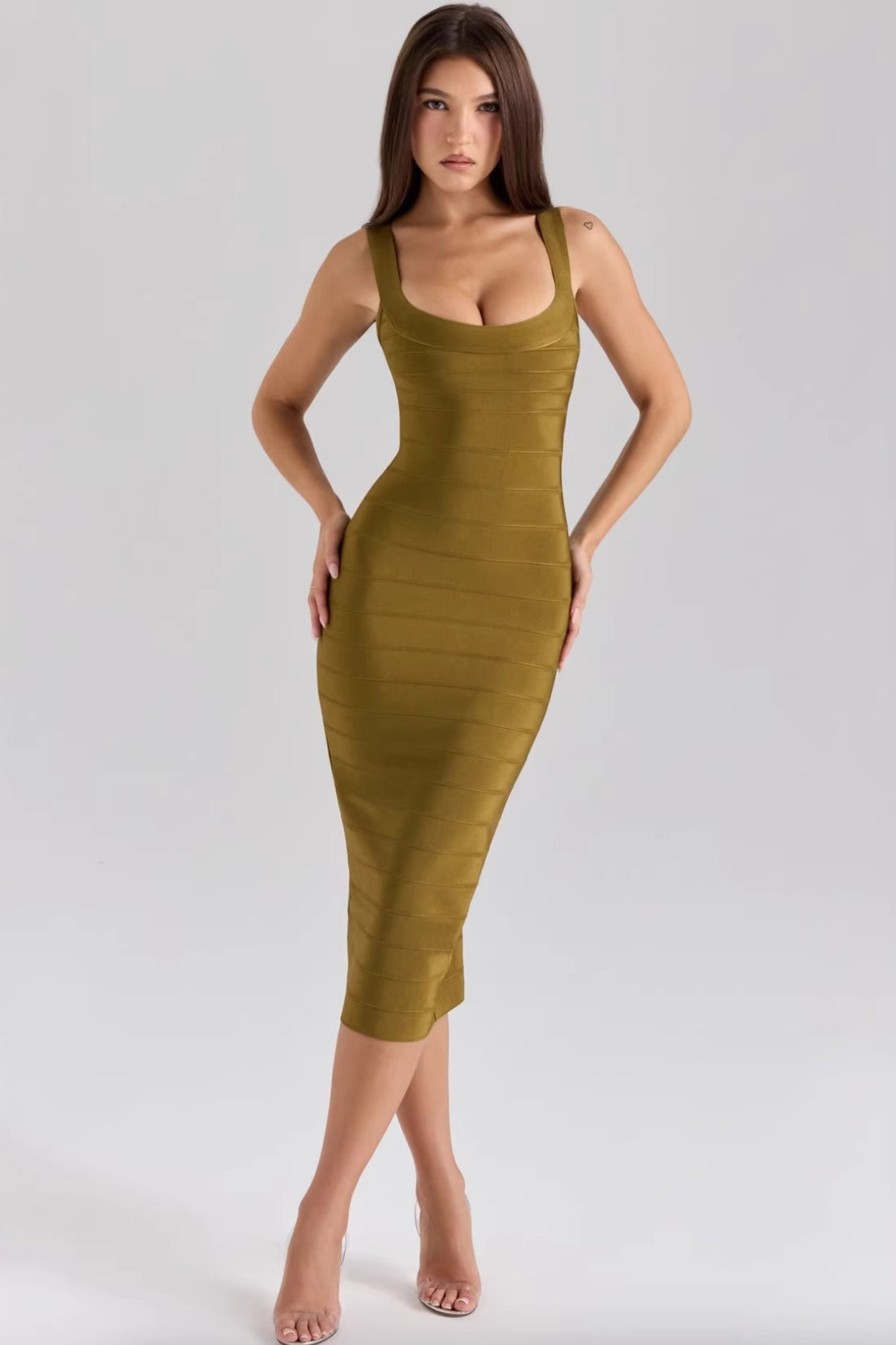 Sexy Scoop Neck Stretch Bodycon Formal Dress