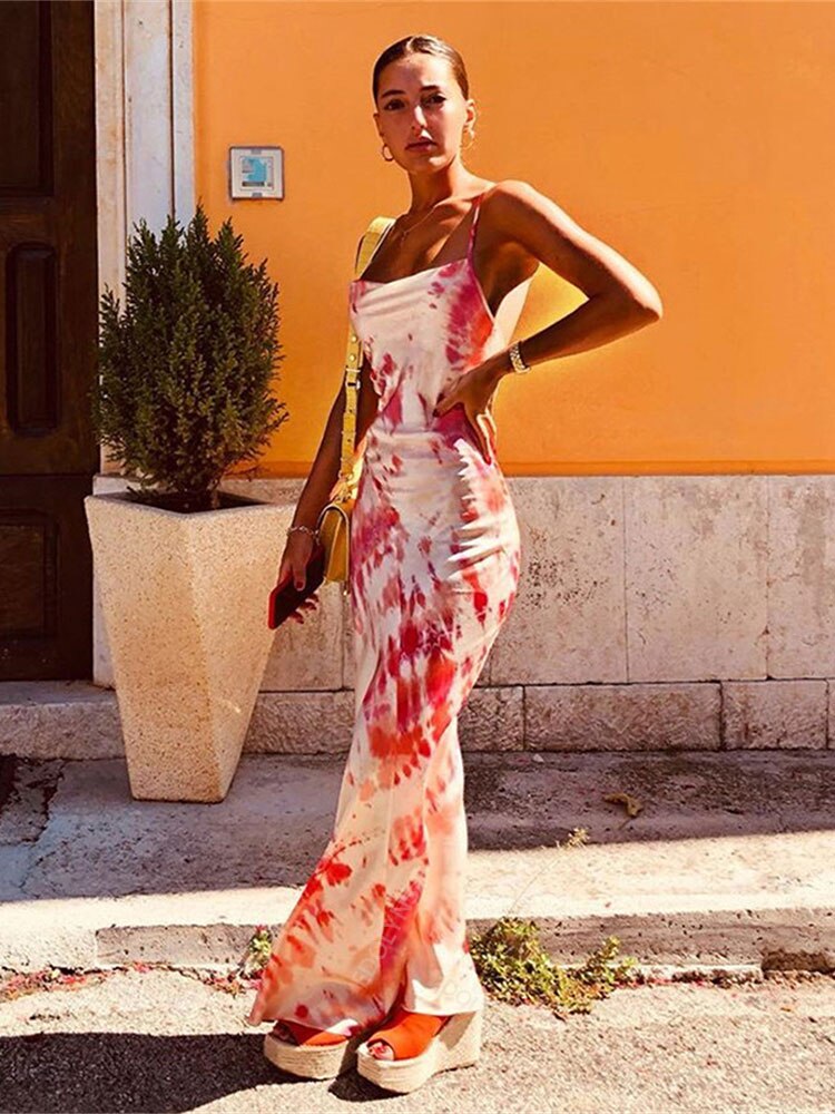 Green Boho Printed Maxi Dress