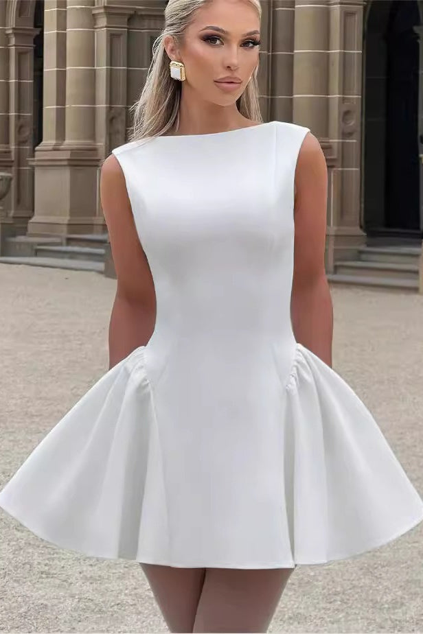 Minimalist Sleeveless Sheath Graduation Party Dress