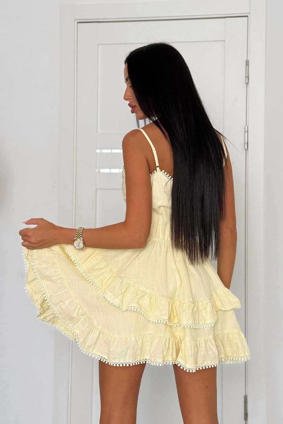 Asymmetric Cami Lace Patchwork Tie Waist Mini Dress