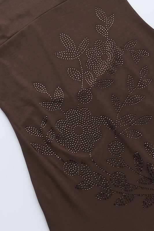 Resort Bodycon Rhinestone Mini Slip Dress