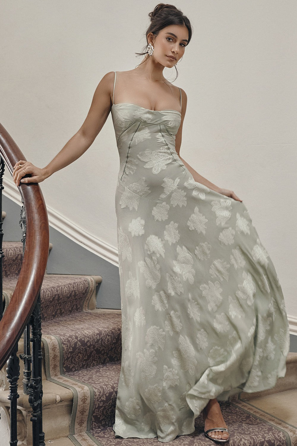 Lace TieStrap Romantic Maxi Dress