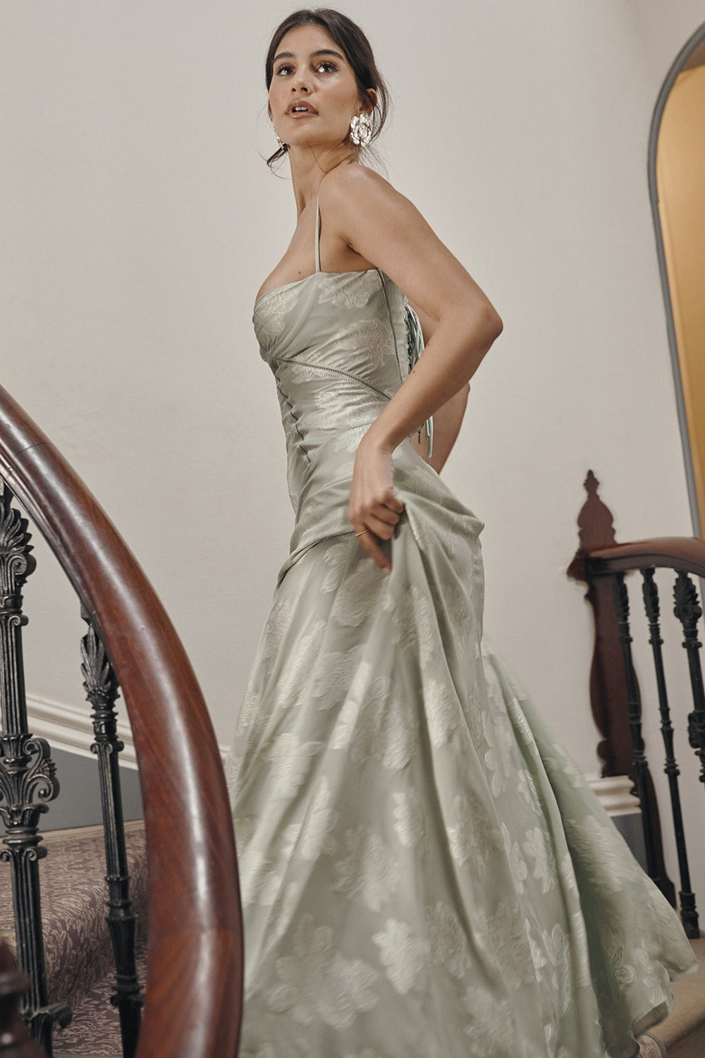 Lace TieStrap Romantic Maxi Dress