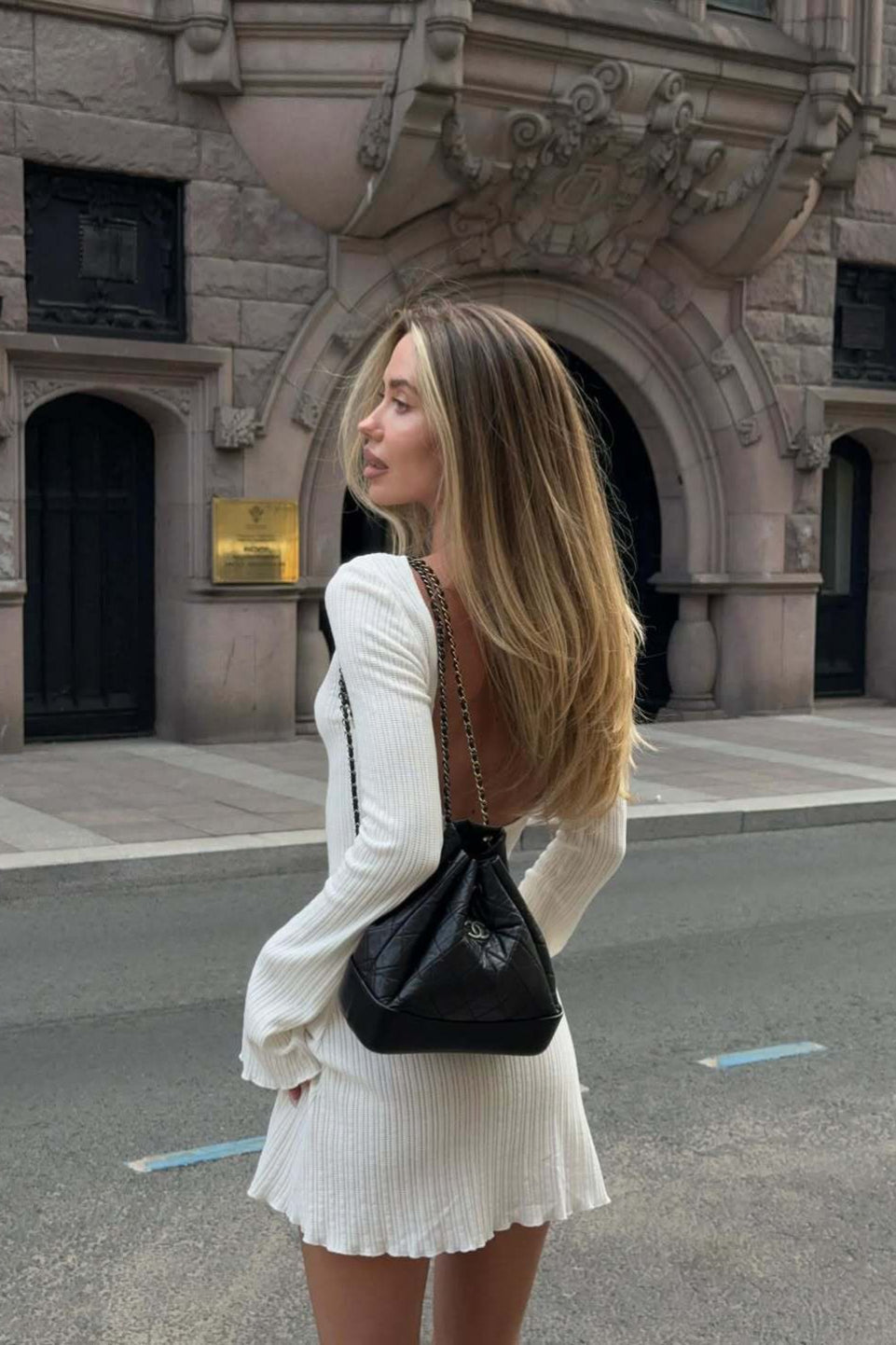 Sexy Fitted V Neck Open Back A Line Mini Dress