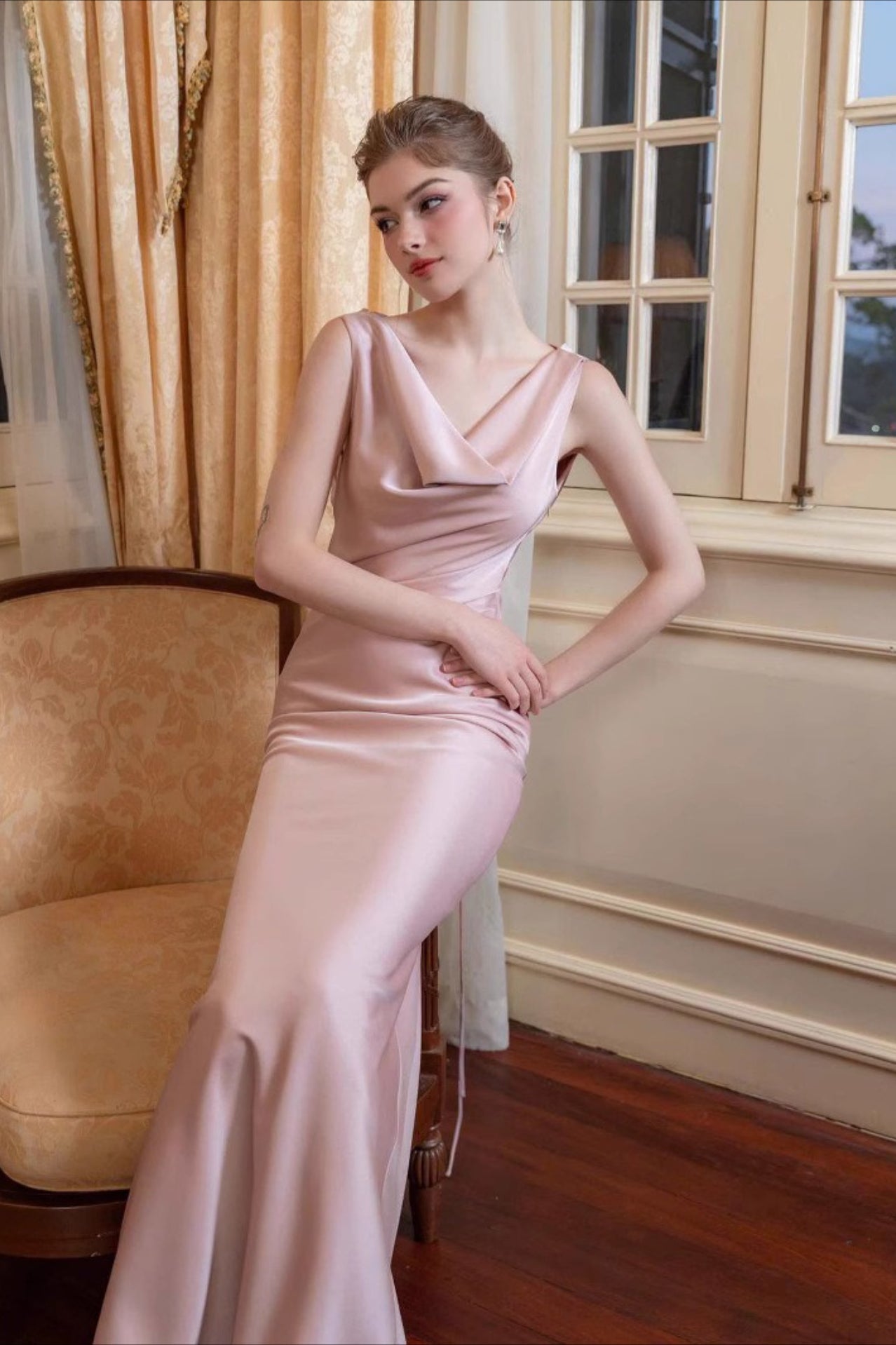 Luxury Satin Maxi Formal Dress