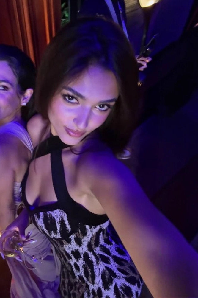 Leopard Print Bodycon Slip Dress