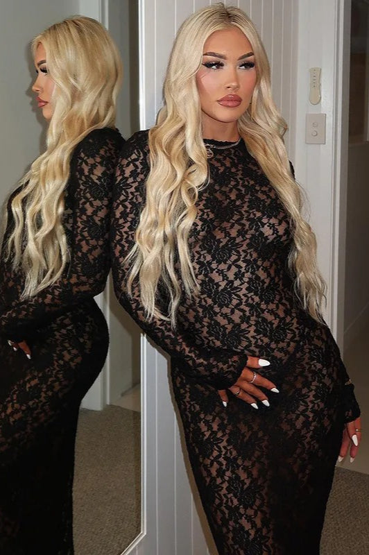 Seethrough Lace Maxi Dress