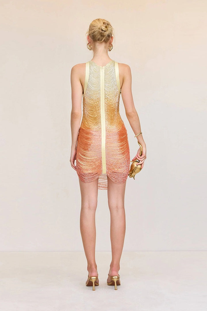 Ombre Bandage Mini Graduation Party Dress