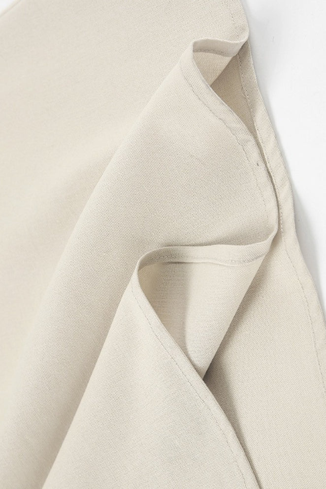 Khaki Linen Cotton Cami Loose Office Maxi Dress