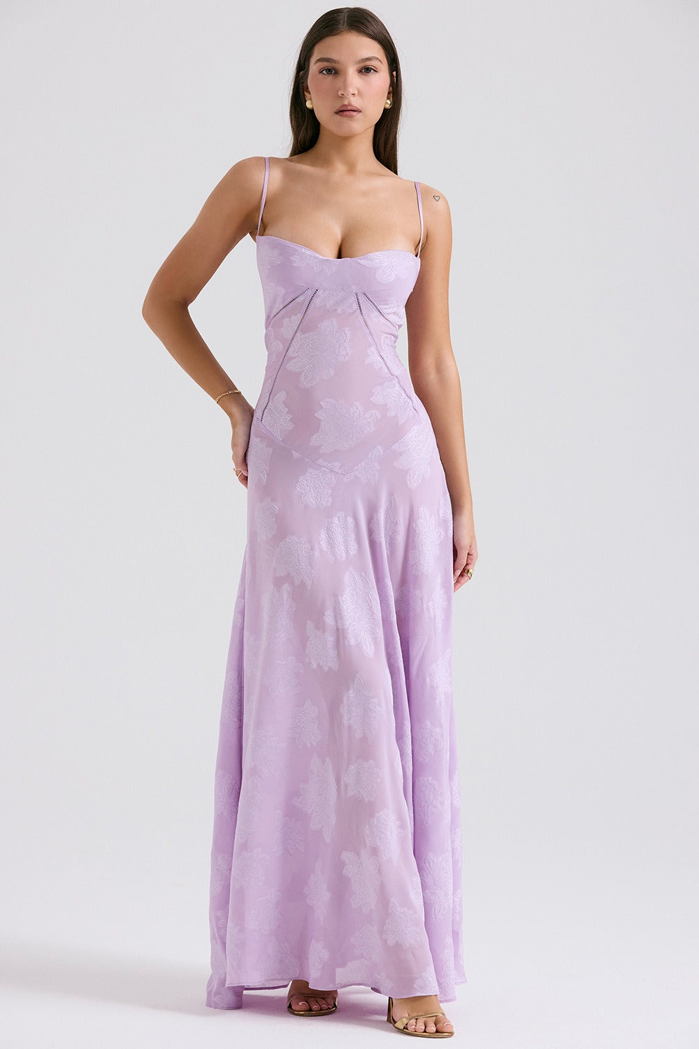Lace TieStrap Romantic Maxi Dress