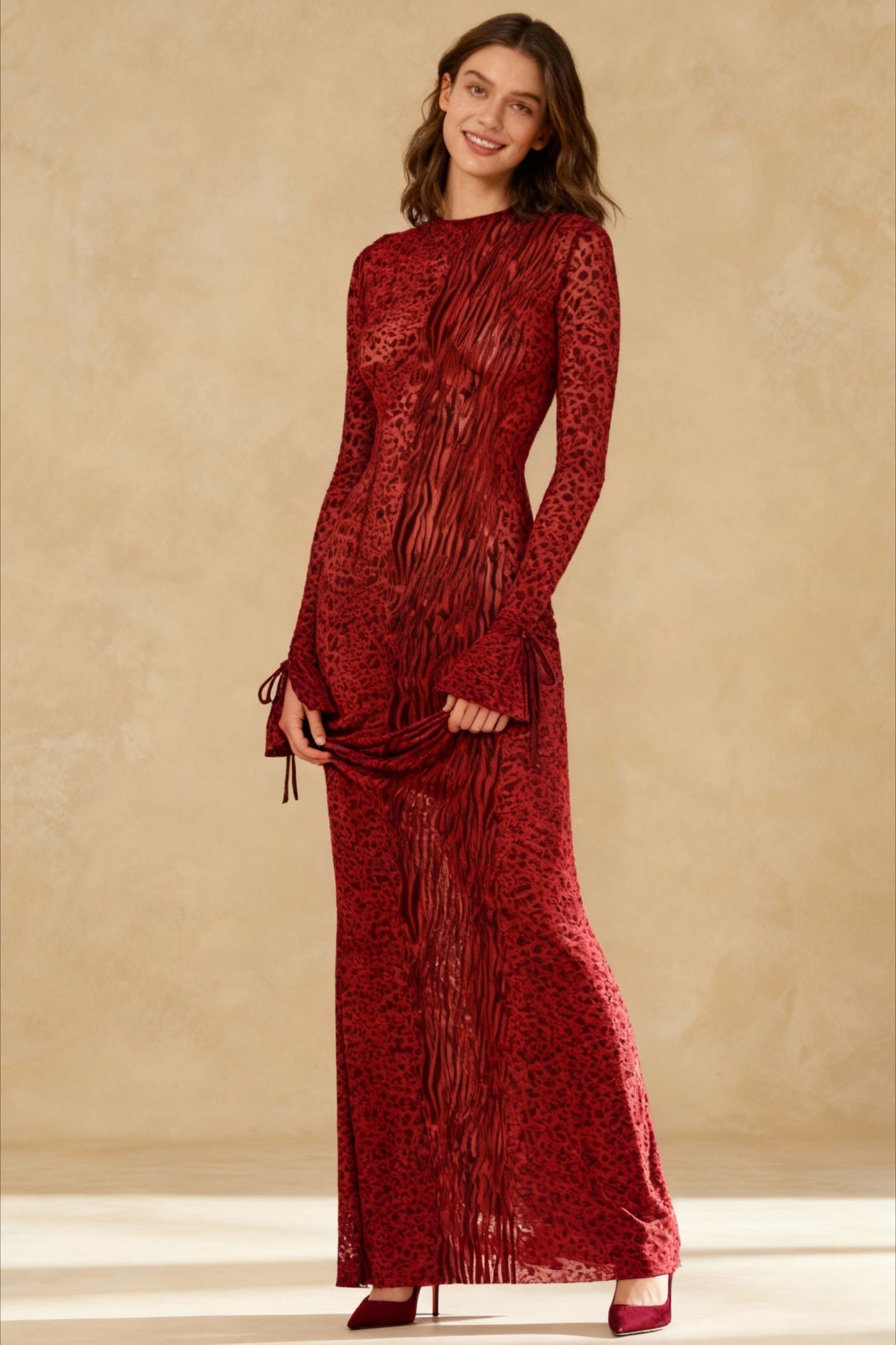 Sexy Leopard Print Party Maxi Dress