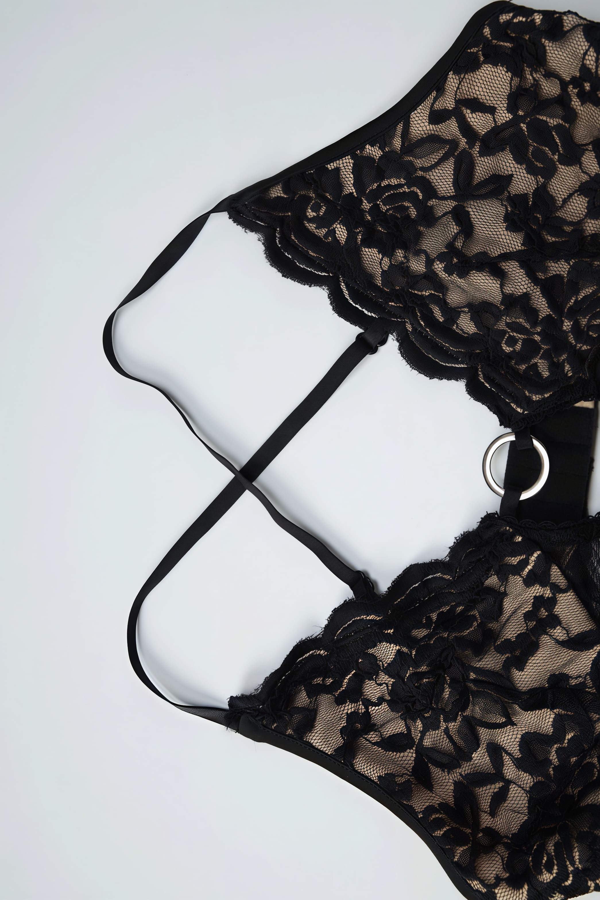 Sexy Lace Strapless Cami Bodycon Maxi Dress