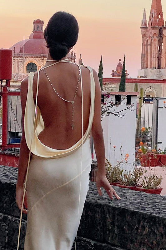 Sexy Bodycon Slip Maxi Silk Dress