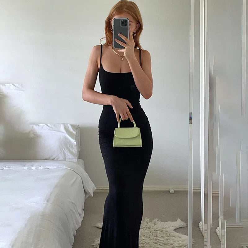 Sleeveless Backless Slim Maxi Dress