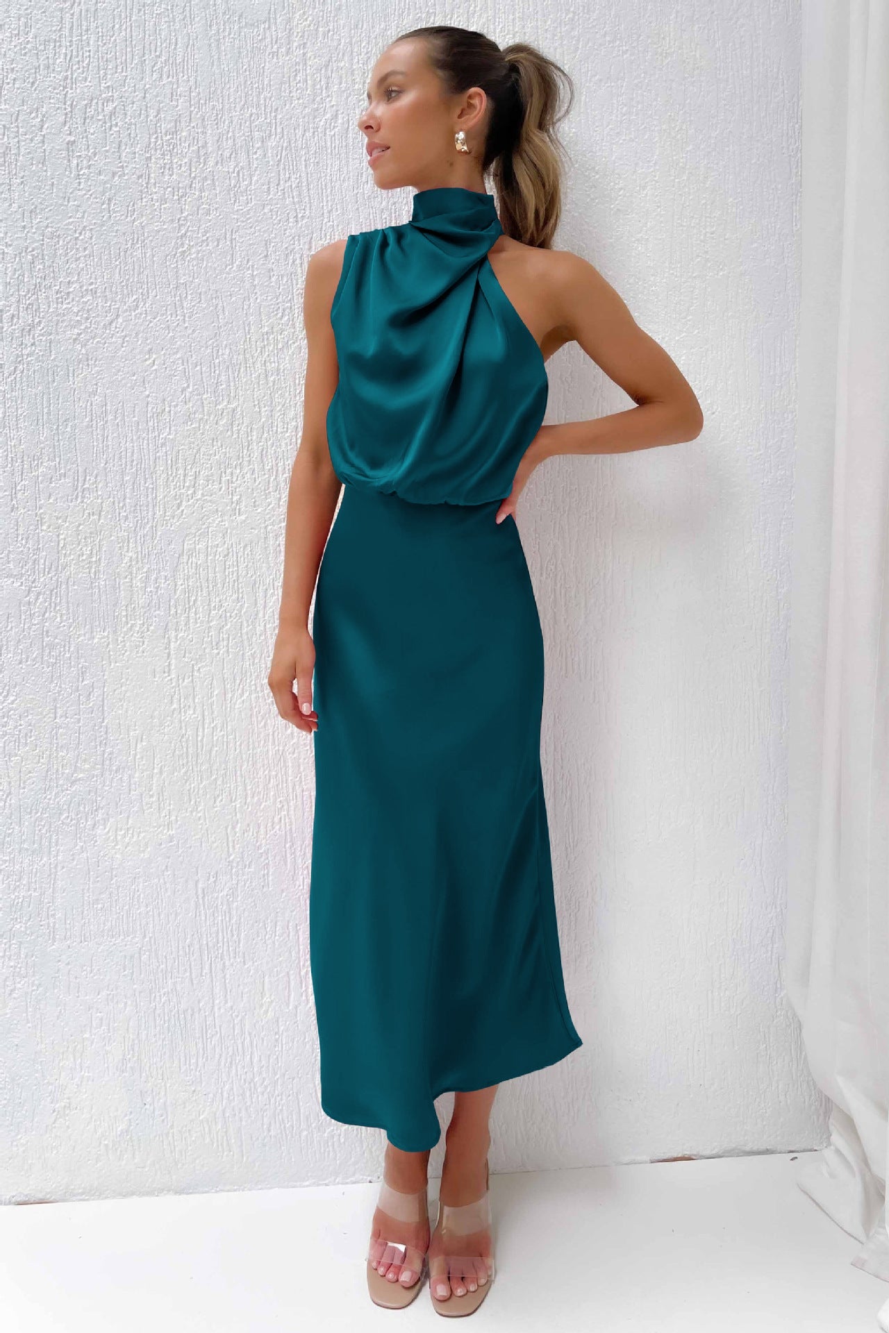 Sleeveless Off Shoulder Bodycon Elegant Maxi Dresses Wedding