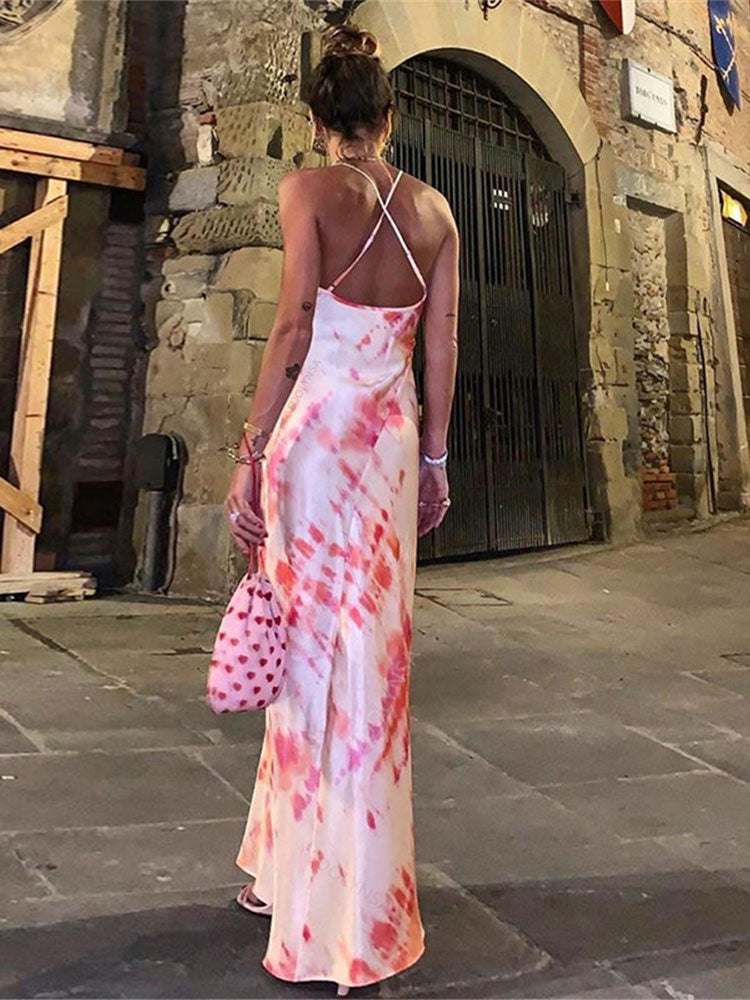 Green Boho Printed Maxi Dress