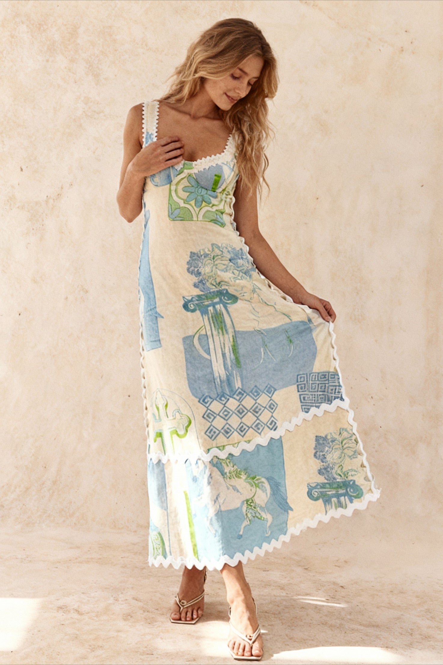 Melnik Maxi Dress  Blue