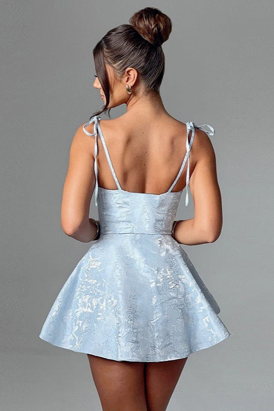 TieWaist Backless Cowl Neck Birthday Dress