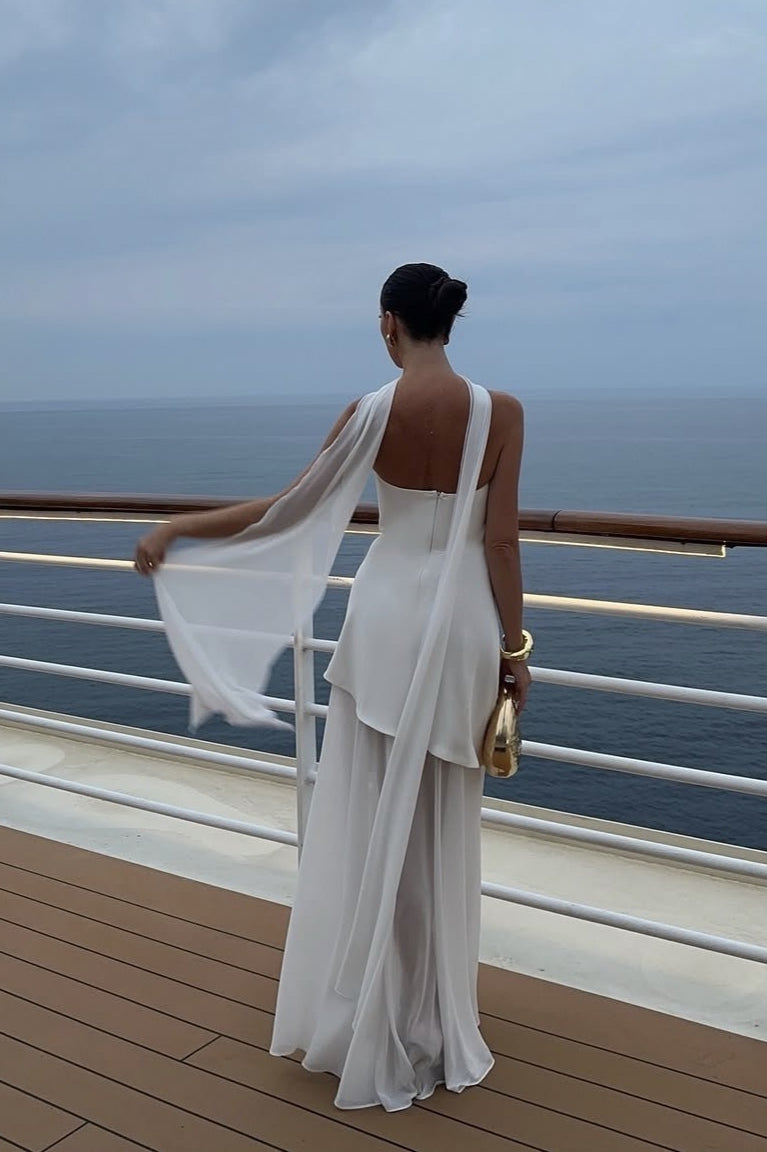 Elegant Strapless Sleeveless Maxi Dress