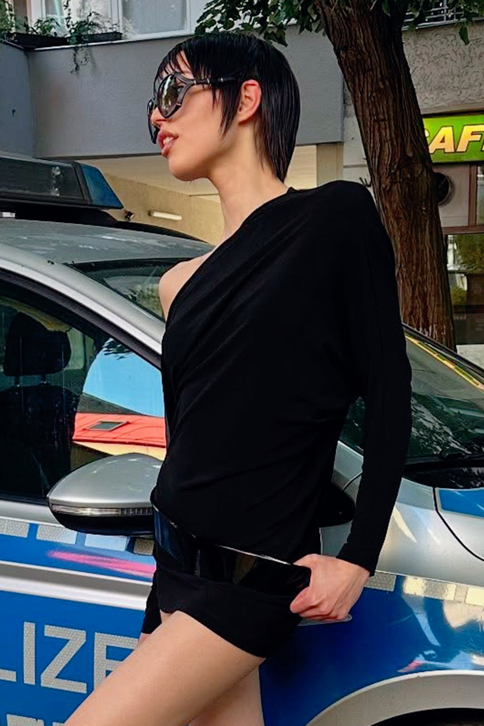 Solid Cowl Neck Ruched Birthday Dress