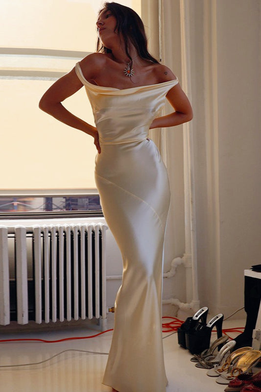 Sexy Bodycon Slip Maxi Silk Dress