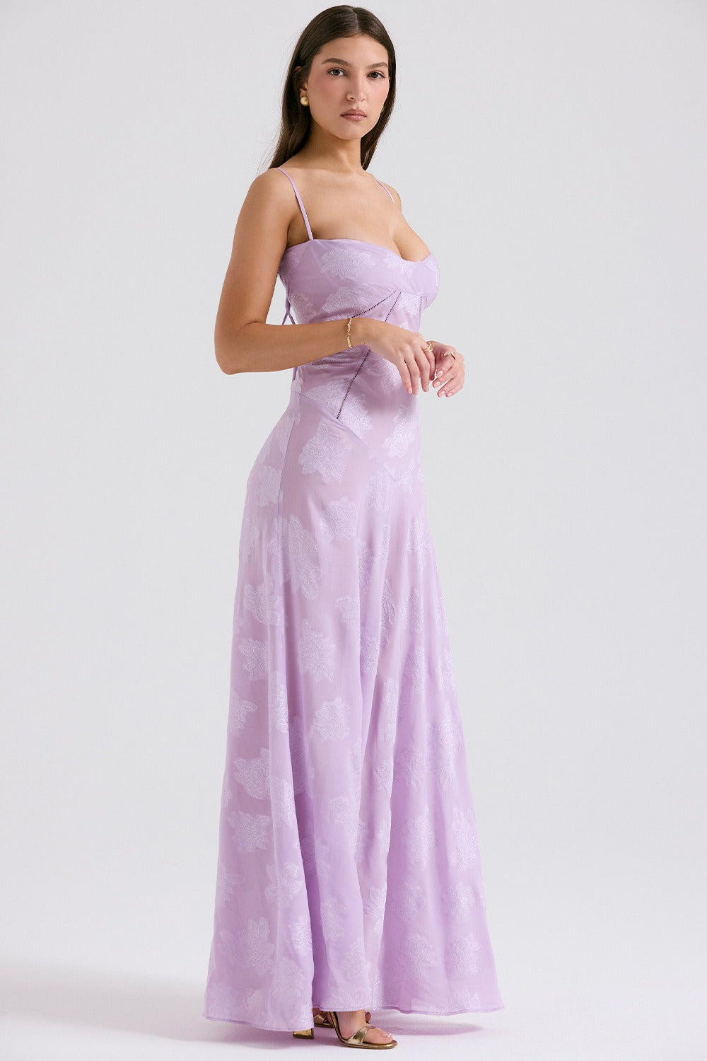 Lace TieStrap Romantic Maxi Dress