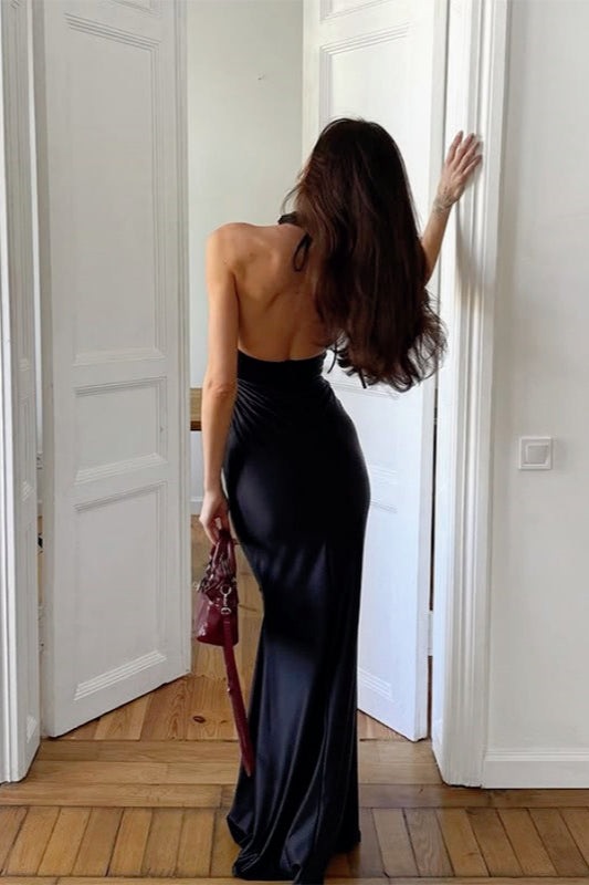 Elegant Bodycon Maxi Silk Dress