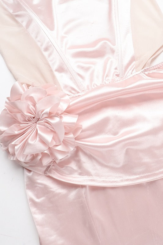 Sexy Bodycon Maxi Silk Dress