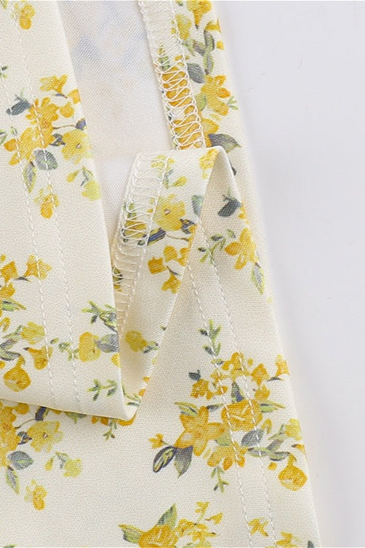 Sexy Backless Halter Floral Midi Dress