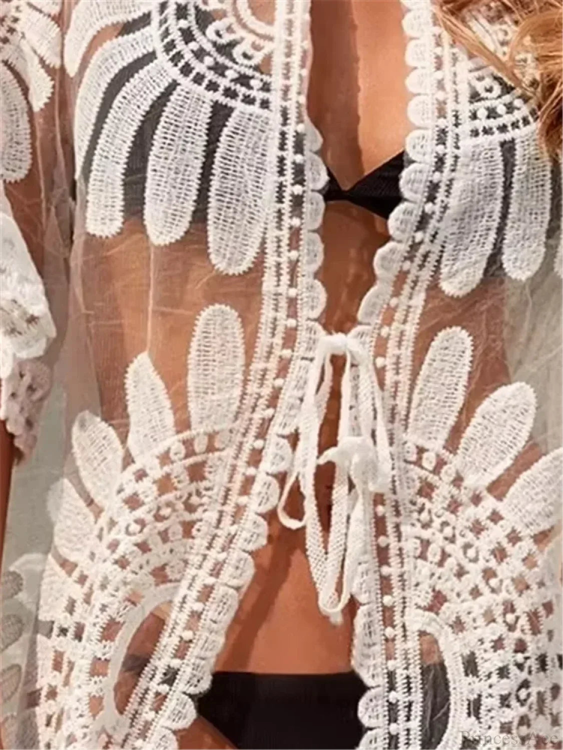 Lace Flower Bikini Cover Up